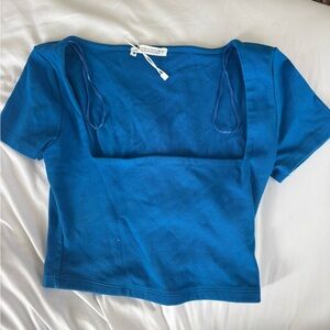 Zara Vibrant Blue Crop Top